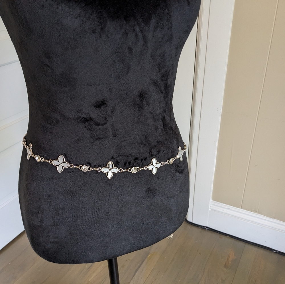 Chain belt silver